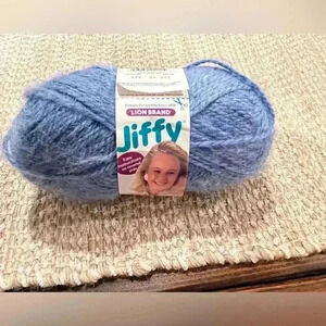 Vintage Lion Brand Jiffy mohair look pure acrylic yarn, brand new and unused.